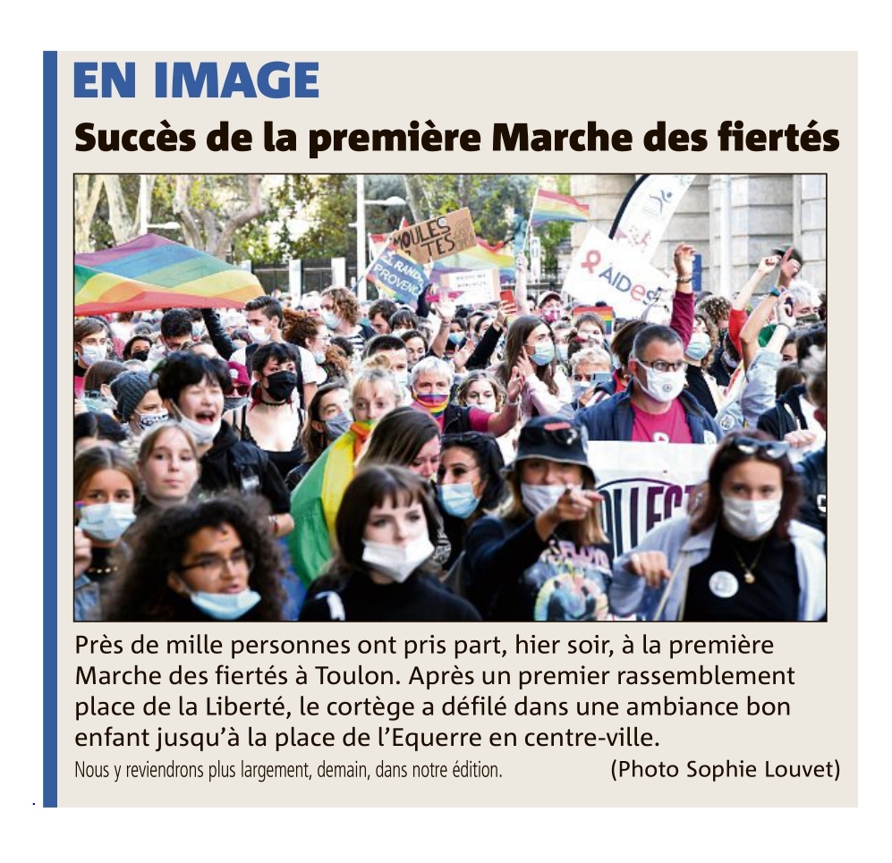 Près de mille personnes ont participé, ce samedi, à la Marche des fiertés toulonnaise.