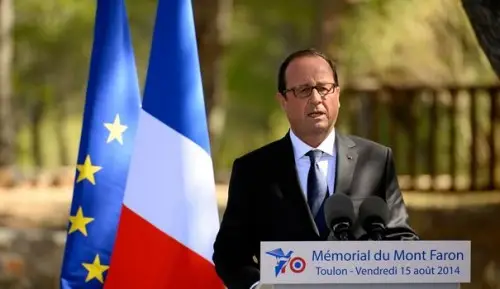15 aout 2014 François Hollande au Mont Faron